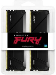   Kingston DDR4 32GB KIT (16GBx2) 2666 FURY Beast RGB KF426C16BB12AK2/32 -  7