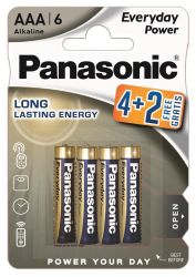  Panasonic Everyday Power  AA , 6 . LR03REE/6B2F