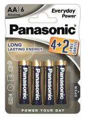  Panasonic Everyday Power  AA , 6 . LR6REE/6B2F