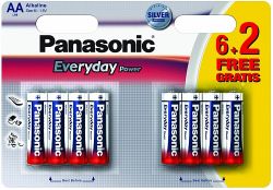 Panasonic EVERYDAY POWER AA[BLI 8 (6+2) ALKALINE] LR6REE/8B2F