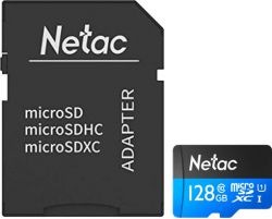  ' Netac  ' microSD 128GB C10 UHS-I R80MB/s + SD NT02P500STN-128G-R -  3