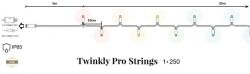 Smart LED  Twinkly Pro Strings AWW 250,  , IP65, AWG22 PVC Rubber  TW-PLC-S-CA-1X250GOP-GR