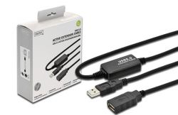  Digitus USB 2.0 (AM/AF) 10.0m, , Black