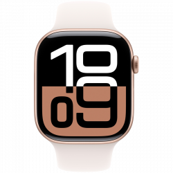 - Apple Watch Series 10 GPS 42mm Rose Gold Alu. Case w. Light Blush Sport Band - S/M (M -  2