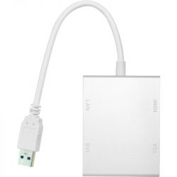  PowerPlant USB 3.0 - HDMI, DVI, VGA, RJ45 Gigabit Ethernet (CA912087)