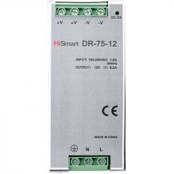   HiSmart 12V, 6.3A, 75W, DIN (DR-75-12)