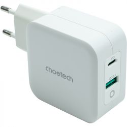   CHOETECH GaN USB Type-C, Type-A 65W, PD, QC (PD8002)