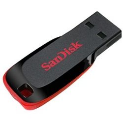 USB Flash Drive 64Gb SanDisk Cruzer Blade, Black/Red (SDCZ50-064G-B35)