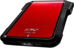   2.5" ADATA EX500, Red/Black, 1x2.5" SSD/HDD, USB 3.1 (AEX500U3-CRD) -  3