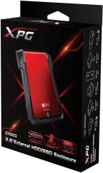   2.5" ADATA EX500, Red/Black, 1x2.5" SSD/HDD, USB 3.1 (AEX500U3-CRD) -  7