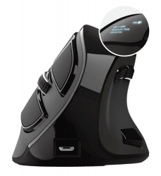   Trust Voxx Rechargeable Ergonomic, Black, Bluetooth / 2.4 GHz, , 1200 - 2400 dpi, 9  ,   (23731) -  6