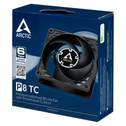  80 , Arctic P8 TC, Black, 808025 , 500-3000 /, 3-pin,  ,   (ACFAN00140A) -  6