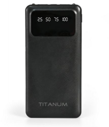    10000 mAh, Titanum OL21, Black, 2xUSB, LED  (TPB-OL21-B)