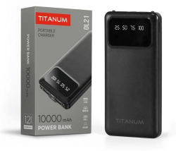    10000 mAh, Titanum OL21, Black, 2xUSB, LED  (TPB-OL21-B) -  4