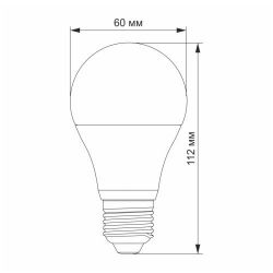   E27, 8 , 4100K, A60, Videx, 800 , 220V (VL-A60e-08274) -  3