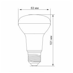   E27, 9 , 4100K, R63, Videx, 900 , 220V (VL-R63e-09274) -  3