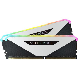  16Gb x 2 (32Gb Kit) DDR4, 3600 MHz, Corsair Vengeance RGB RT, White, 18-22-22-42, 1.35V,   (CMN32GX4M2Z3600C18W)