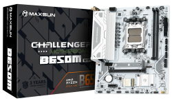   AM5 Maxsun eSport B650M WIFI6 ICE, B650, 2xDDR5, Int.Video (CPU), 3xSATA3, 1xM.2, 1xPCI-E 4.0 x16, 1xPCI-E 3.0 x1, ALC897, RTL8111H, RTL8821CE, BT4.2, 4xUSB3.2/2xUSB2.0, DP/HDMI, Micro ATX