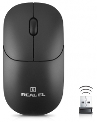  REAL-EL RM-313W Wireless, Black, , USB, , 1000 dpi, 2 , 2xAAA