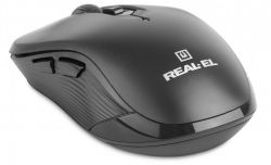  REAL-EL RM-331W Wireless, Black, , USB, , 1600 dpi, 5 , 2xAAA -  2