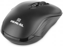  REAL-EL RM-331W Wireless, Black, , USB, , 1600 dpi, 5 , 2xAAA -  3