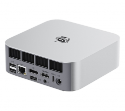  Beelink SER8, Silver, Core Ultra 5 125H (14x3.6-4.5 GHz), 32Gb DDR5 5600 MHz SO-DIMM (2/2), 1Tb SSD NVMe, 1xM.2 2280, Arc Graphics, WiFi 6, Bluetooth 5.2, GLan, 2xUSB 3.2, 2xType-C, HDMI/DP, Windows 11 Pro,  VESA (BLSER8125H321BK) -  4