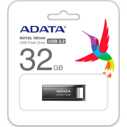   USB 32Gb ADATA UR340, Black, USB 3.2 Gen 1,  100 / (AROY-UR340-32GBK) -  3