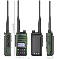  Baofeng UV-13 Pro V2, Green, LCD 320240, 2.4", UHF400~520   VHF136~174 ,   999, 8800  -  2