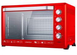 Електродуховка Liberton LEO-1000 Red, 2400W, 100 л, механічне керування, індикатор роботи, таймер, конвекція, вертел, 3 режими нагрівання