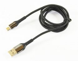  USB <-> microUSB, Aspor Nylon, Black, 1.0 , 3.0A (AC-08)