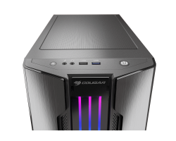  Cougar Gemini M Iron Gray, Mini Tower,  , Mini ITX / Micro ATX, 2x3.5"/4x2.5", 1xUSB 2.0, 1xUSB 3.0,  Trelux RGB, Glass Wings   -  6