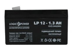    12 1,3 LogicPower AGMLPM12-1.3AH, Black Case, 12V 1.3Ah, 974358 