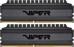 ' 16Gb x 2 (32Gb Kit) DDR4, 3200MHz, Patriot Viper 4 Blackout, Black, 16-18-18-38, 1.35V,   (PVB432G320C6K)