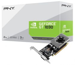 ³ GeForce GT1030, PNY, 2Gb GDDR5, 64-bit, DVI/HDMI, 1379/6000 MHz, Low Profile (VCGGT10302PB)