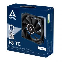  80 , Arctic F8 TC, Black, 808025 , 500-2000 /, 3-pin,  ,   (ACFAN00208A) -  3