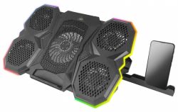 ϳ    17" Esperanza "Breva", Black, 1x12.5 /4x7   (26-30 dB, 1200/2600-3000 rpm), 10  RGB ,   , 2xUSB, 430x28 ) -  3