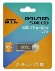 USB 3.0 Flash Drive 64Gb GTL U279 Silver, 70/15MBs (GTL-U279-64)