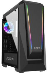  AZZA Chroma 410A Black,  , Mid Tower,  ATX / Micro ATX / Mini ITX, 2USB 2.0, 2USB 3.0, 2x 120  Black Fan, 1x120  AZZA Prisma ARGB Fan (CSAZ-410A) -  1
