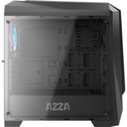  AZZA Chroma 410A Black,  , Mid Tower,  ATX / Micro ATX / Mini ITX, 2USB 2.0, 2USB 3.0, 2x 120  Black Fan, 1x120  AZZA Prisma ARGB Fan (CSAZ-410A) -  3