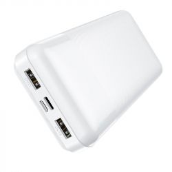    20000 mAh, Hoco J72A "Easy Travel", White, 2xUSB, LED  