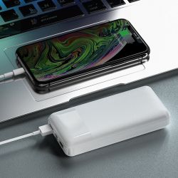    20000 mAh, Hoco J72A "Easy Travel", White, 2xUSB, LED   -  4