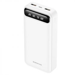    20000 mAh, Borofone BJ14A "Freeway", White, 2xUSB / Type-C, LED    -  2