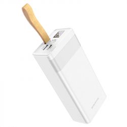    30000 mAh, Borofone BJ18A "Coolmy", White, 2xUSB / Type-C, LED   , LED  -  2