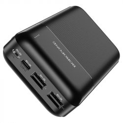    20000 mAh, Borofone BJ16A "Cube", Black, 2xUSB / Type-C, LED    -  2