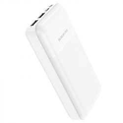    20000 mAh, Borofone BJ16A "Cube", White, 2xUSB / Type-C, LED    -  2