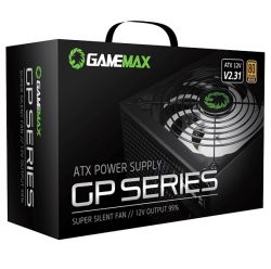   500 , GameMax GP-500, Black, 80+ Bronze, Active PFC, 14 , 2xMolex / 4xSATA / 1x6+2-pin / 1x4+4-pin / 1x20+4-pin,  OVP / UVP / SIP / OCP / OLP / OPP / SCP -  5