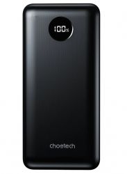    20000 mAh, Choetech B653, Black, 45 , 2xUSB / Type-C, PD3.0, QC3.0, LED    -  2