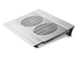 ϳ    17" DeepCool N8, Silver, 2x14   (25.1 dB, 1000 rpm),  , 4xUSB Hub, 380x278x55 , 1244  (DP-N24N-N8SR)