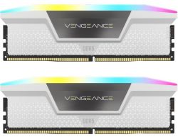  32Gb x 2 (64Gb Kit) DDR5, 6000 MHz, Corsair Vengeance RGB, White, 40-40-40-77, 1.35V,   (CMH64GX5M2B6000C40W) -  2