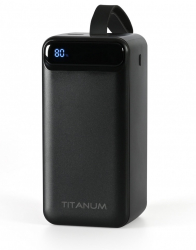    50000 mAh, Titanum 741S, Black, 22.5 , 2xUSB / Type-C, QC 3.0, PD, LED  (TPB-741S-B)